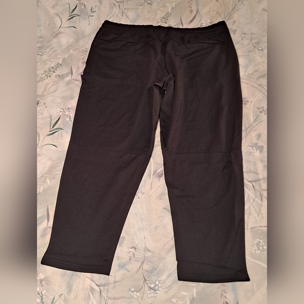 Men's Members Mark Black Drawstring Jogger Sweatpants  Side Zip Pocket Size XXL - Picture 7 of 7